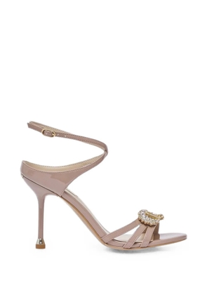 LIU JO crystal-embellished leather sandals - Neutrals