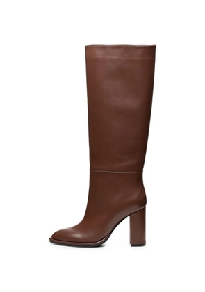 Poche Paris round-toe knee-high boots - Brown