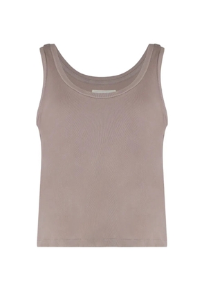 The Great. scoop-neck tank top - Neutrals
