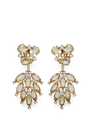 Bounkit Jewelry Adeline leaf-shaped earrings - Gold