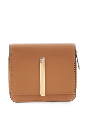 Tod's logo-plaque leather wallet - Brown
