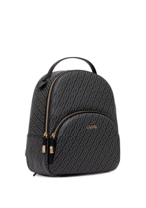 LIU JO monogram-print backpack - Black