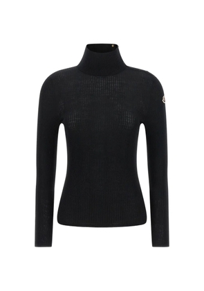Moncler ribbed-knit roll-neck sweater - Black
