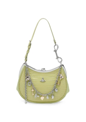 Vivienne Westwood Charm frame croc-effect shoulder bag - Green