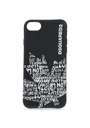 DSQUARED2 leaf-print logo-detail iPhone 8 Plus case - Black