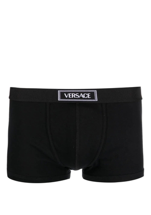 Versace 90s Versace logo-waistband cotton boxer briefs - Black