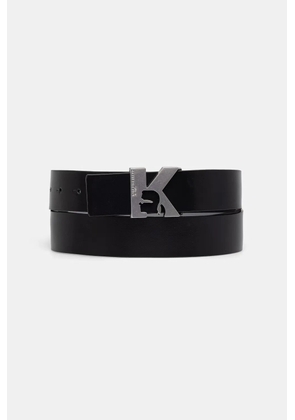 Karl Lagerfeld Jeans logo-plaque belt - Black