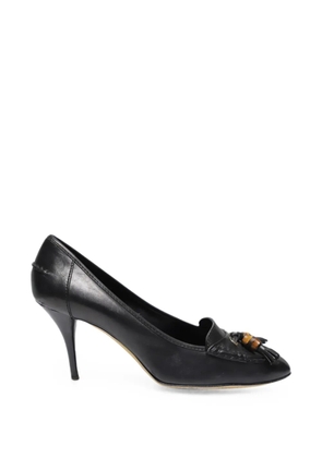 Gucci Pre-Owned Bamboo tassel loafer pumps - Black