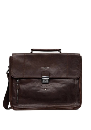 Aeronautica Militare top-handle briefcase - Brown