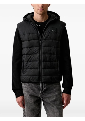 Karl Lagerfeld Jeans quilted hooded gilet - Black