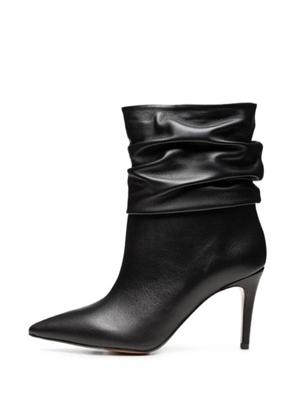 Poche Paris slouchy pointed-toe ankle boots - Black