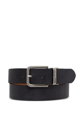 Karl Lagerfeld Jeans logo-engraved reversible belt - Black