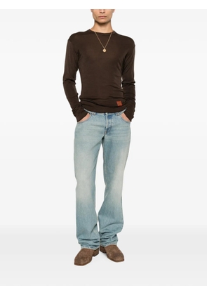 DSQUARED2 logo-patch virgin wool sweater - Brown