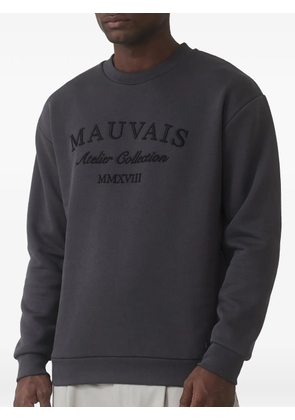 MAUVAIS logo-embroidered sweatshirt - Grey