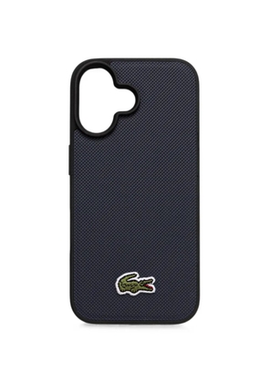 Lacoste logo-patch textured iPhone 16 case - Blue