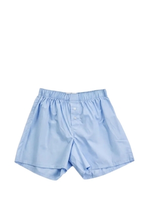 HANDVAERK elasticated-waist button-up boxer shorts - Blue