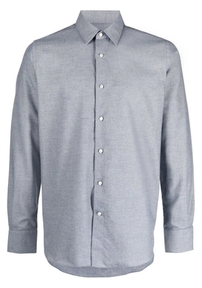 Canali buttoned-up long-sleeved shirt - Blue
