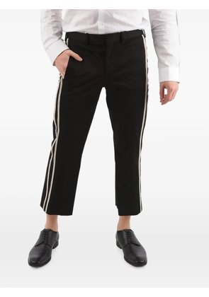 Neil Barrett side-stripe slim-fit cropped trousers - Black
