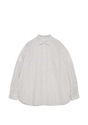 Nanamica stripe-print regular-collar shirt - Neutrals