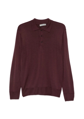Canali long-sleeve polo shirt - Purple