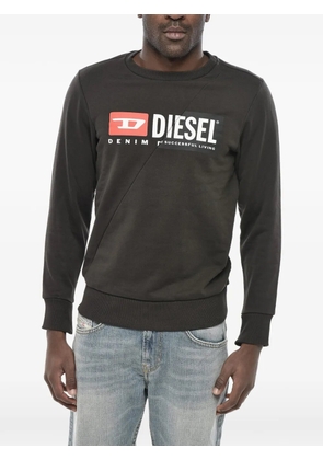 Diesel S-Girk-Cuty logo-print panelled sweatshirt - Black