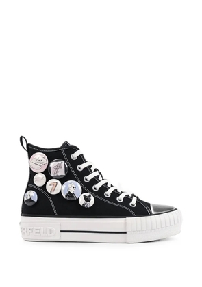 Karl Lagerfeld Kampus Max badge-embellished sneakers - Black