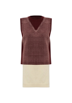 Maison Margiela layered-effect knitted vest - Purple