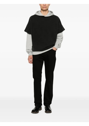 FOUND layered-design hoodie - Black