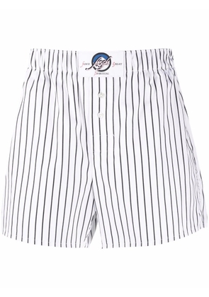 MSGM logo-patch striped boxers - White