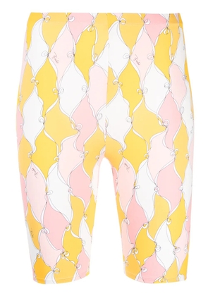 PUCCI Losanghe Baby-print cycling shorts - Yellow