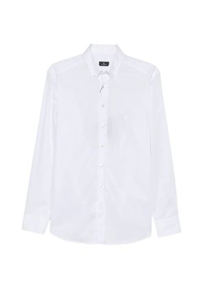 ETRO button-down Pegasus-embroidered shirt - White