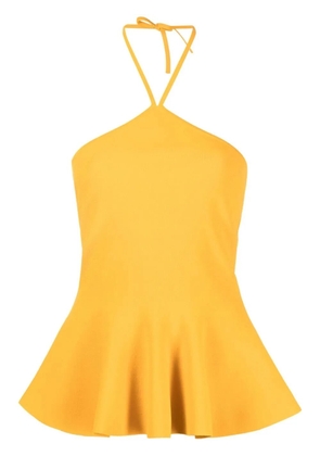 Stella McCartney peplum-hem halterneck top - Yellow