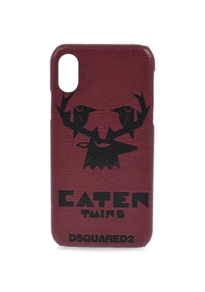 DSQUARED2 logo-print iPhone X phone case