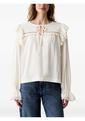Barbour Carleen ruffled cotton blouse - Neutrals