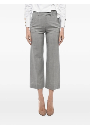 QL2 pressed-crease cropped trousers - Grey