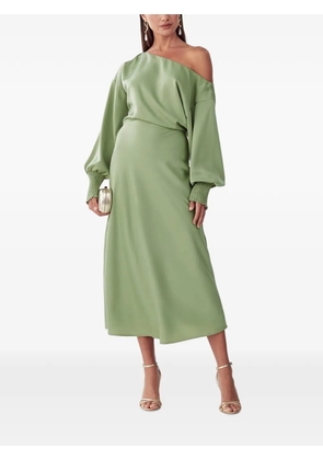 WILLA Diara one-shoulder midi dress - Green