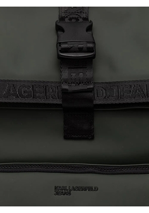 Karl Lagerfeld Jeans logo-tape buckle-fastening backpack - Green
