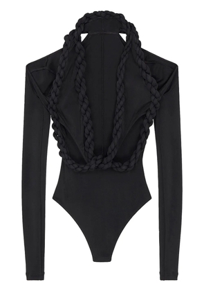 Stella McCartney cut-out braided bodysuit - Black