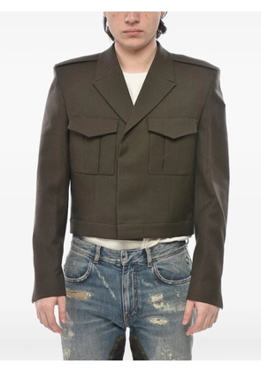 Givenchy cropped double-breasted military blazer - Brown