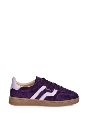 Gant suede logo-print sneakers - Purple