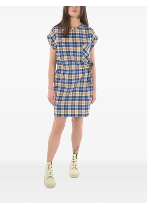 Woolrich tartan-check elasticated-waist mini dress - Blue
