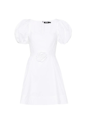 ROTATE BIRGER CHRISTENSEN puff-sleeve floral-appliqué mini dress - White
