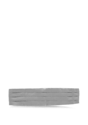 Corneliani pleated silk grey cummerbund