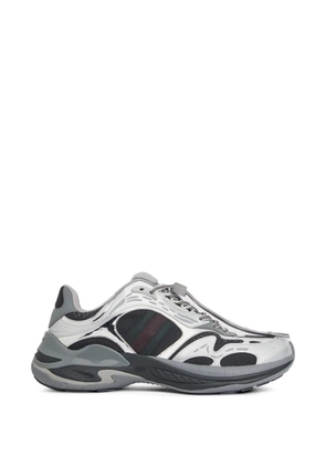 Gucci cut-out panelled sneakers - Silver