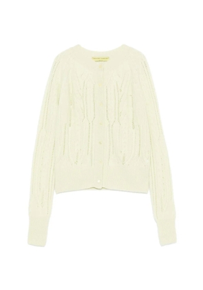 Ermanno Scervino cable-knit pointelle-detail cardigan - Green