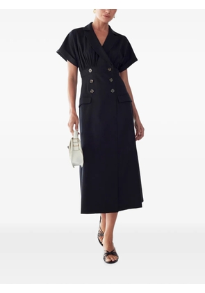 WILLA Elsie double-breasted midi dress - Black