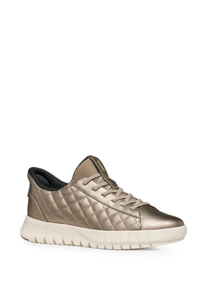Geox quilted metallic sneakers - Gold