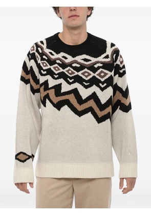 Neil Barrett geometric-pattern wool sweater - Neutrals