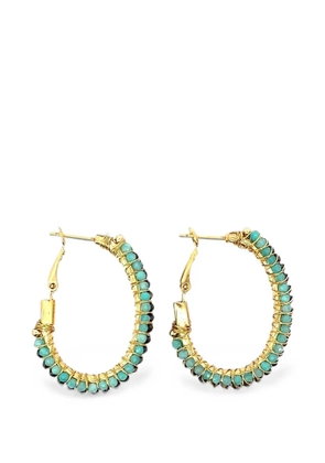 Gas Bijoux Lyre beaded hoop earrings - Gold