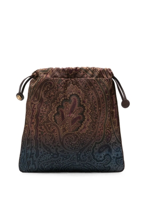 ETRO paisley-print drawstring tote bag - Brown